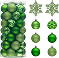Valery Madelyn Christmas Tree Decorations Ornament Set, 50ct 2.36 Inches Green Shatterproof Christmas Ball Ornaments Hanging Xmas Holiday Party Decor