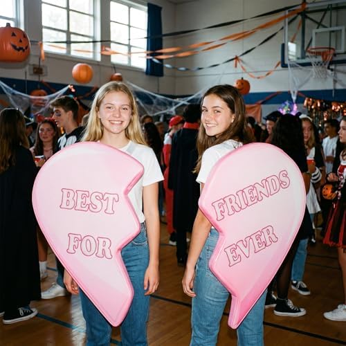 Liitrsh 2 Pcs BFF Candy Heart Costume Adult Best Friends Halloween