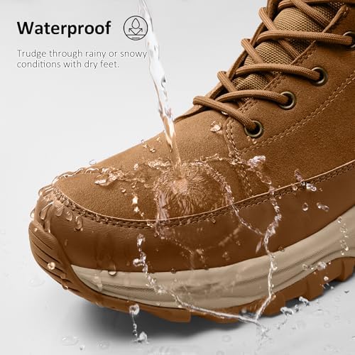 Coostar Snow Boots for Men Waterproof Outdoor Casual Winter Boot Lightweight with Arch Support