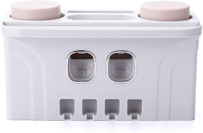 Toothbrush Rack Toothbrush Rack Free Punching Mouthwash Toothbrush Cup Wall-Mounted Bathroom Wall-Mounted Wall-Mounted Integrated Toothpaste Squeezer Bathroom Toothbrush Holder(A)