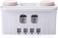 Toothbrush Rack Toothbrush Rack Free Punching Mouthwash Toothbrush Cup Wall-Mounted Bathroom Wall-Mounted Wall-Mounted Integrated Toothpaste Squeezer Bathroom Toothbrush Holder(A)