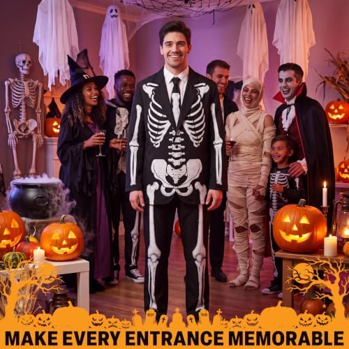 Get Trend Skeleton Halloween Costumes for Men and Women, Dress Up Outfit