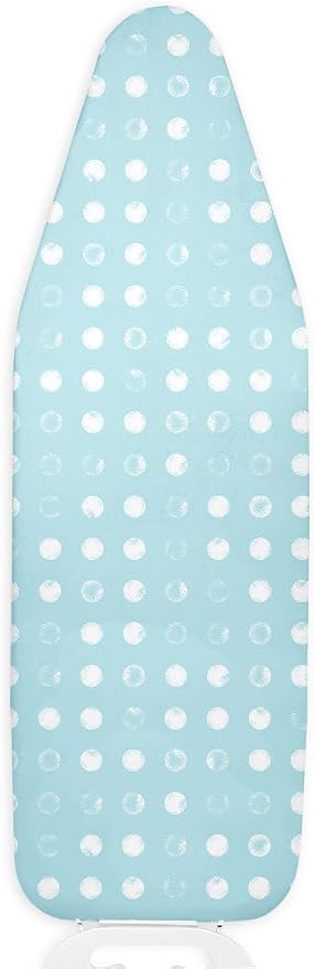 Wool Reversible Fitted Ironing Board Cover - 2 in 1 - One Side Wool One Side Cotton (Fits 54" x 18" Standard Ironing Boards) (Aqua Blue)