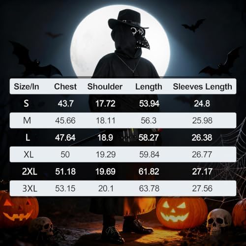 Halloween Adult Plague Doctor Men Costume for Cosplay Party