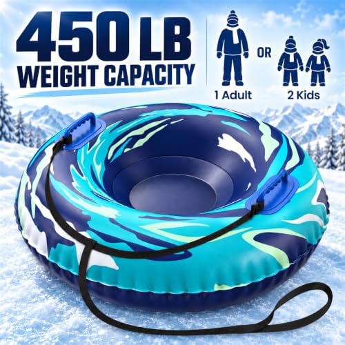 Inflatable Snow Tube Heavy Duty Thickened PVC Winter Sled
