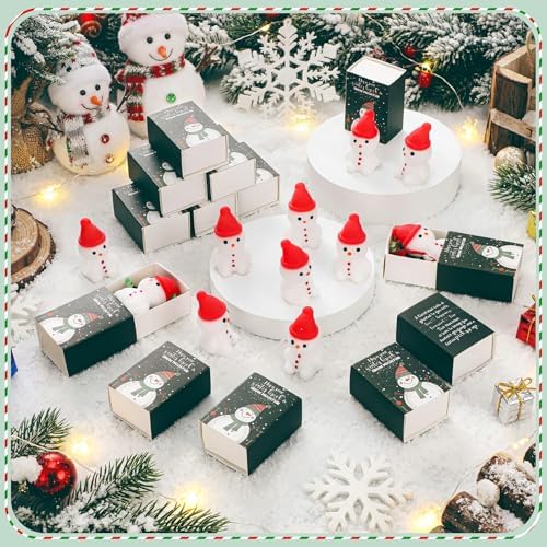 24 Sets Winter Break Gifts Snowman Holiday Party Favors with Boxes