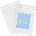 joybest 8 X 10 Inch (1000 Pcs) Clear Plastic Bags, Reclosable Zipper Poly Bags with Resealable Zip Top Lock for Brochure, Prints, Notebook, Document Storage
