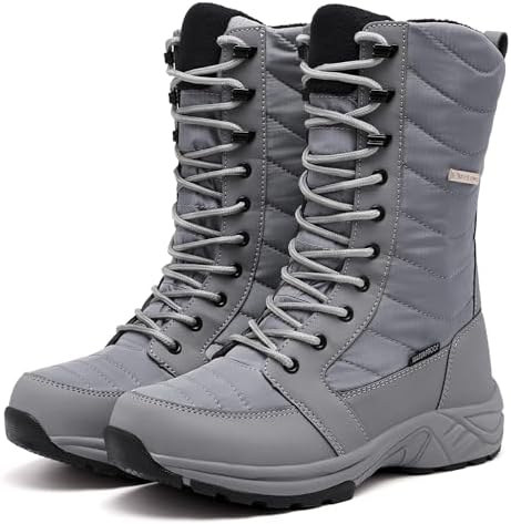 FW FRAN WILLOR Women's Waterproof Winter Snow Boots Warm Comfortable with Side Zipper - 2026 Fashion Lightweight Hiking boots for Cold Weather Insulated Mid Calf Military Booties