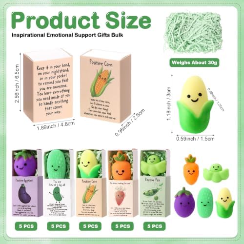 25 Sets Vegetable Positive Gifts Inspirational Party Favors