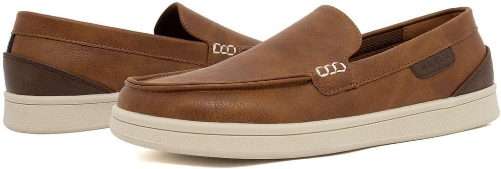 Nautica Men's Slip-On Loafers Casual Moc Toe Sneakers Boat Shoes Slipper for Men – Lightweight & Comfortable - Derwin