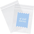 joybest 4 X 6 Inch (1000 Pcs) Clear Plastic Bags, Reclosable Zipper Poly Bags with Resealable Zip Top Lock for Prints, Snacks, Jewelry, Crafts, Office Supplies