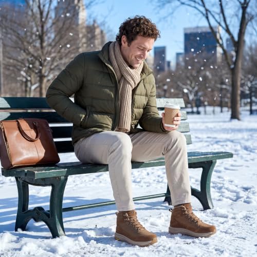 FitVille Extra Wide Winter Boots for Men, Water Repellent Snow Boots