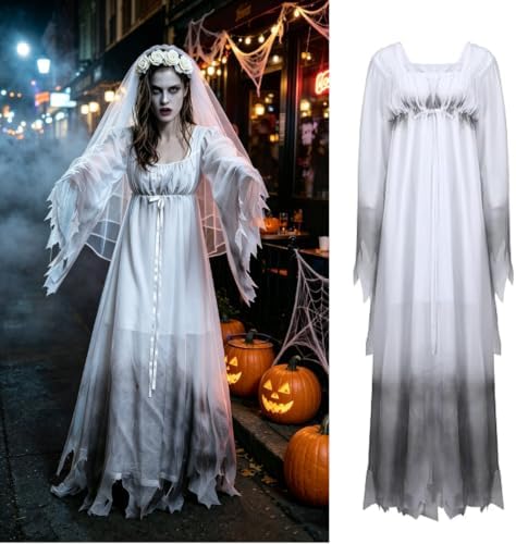 Women Dead Bride Halloween Costume for Adult Horror Themed Cosplay