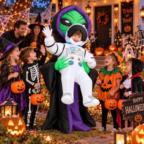 GOOSH Alien Costume Halloween Inflatable Costume for Kids Boys Girls Blow up for Parade Party Cosplay