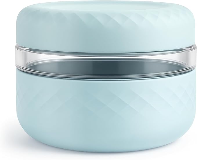 16 oz/2 Cup Glass Lunch Bowl Container with Lid, Leak & Spill Proof | BPA-Free, Microwave & Dishwasher Safe, Airtight Meal Prep & Food Storage Jar for Lunch, Salad, Soup, Oats, Stew, Yogurt