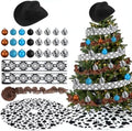 Sosation 29 Pcs Modern Western Christmas Tree Decor Complete Set