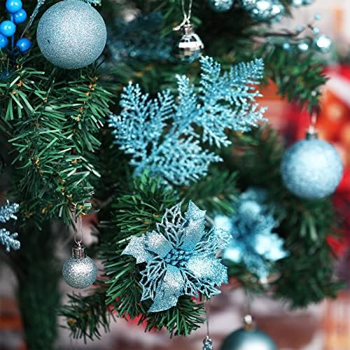 Sratte 94 Pcs Christmas Tree Ornaments Decoration Set,Blue