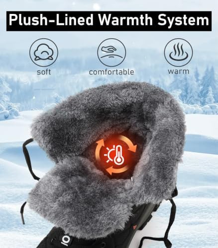 ziitop Men's Winter Snow Boots Waterproof Warm Fur Lined Insulated Boots