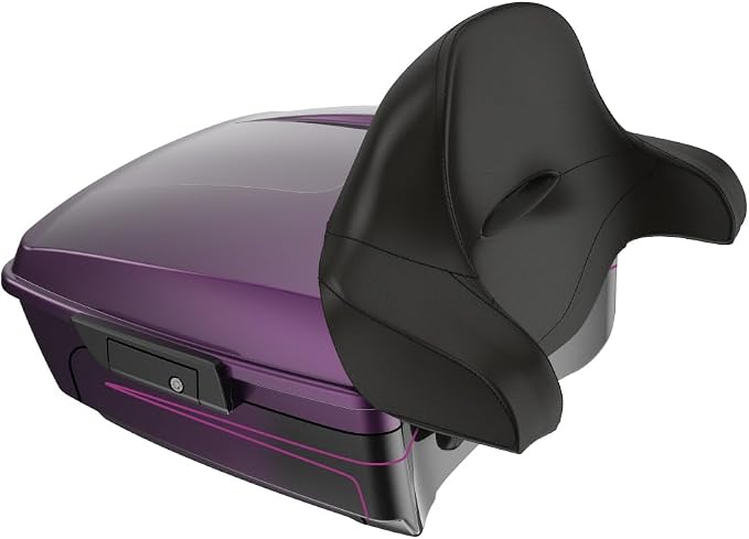 Advanblack 2025 RG Tour Trunk Pack Poison Berry King Tour Trunk Pack+Wrap-Around Backrest Pad Fits For Harley Touring CVO Road King Street Glide Electra Glide Ultra Limited 1997-2025