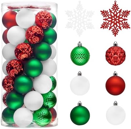 Valery Madelyn 50ct Christmas Tree Decorations Ball Ornaments 2.36 Inches
