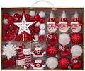 Valery Madelyn 70ct Christmas Ball Ornaments Tree Decorations Set