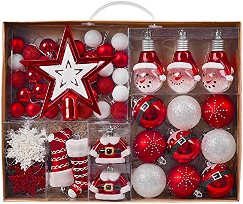 Valery Madelyn 70ct Christmas Ball Ornaments Tree Decorations Set