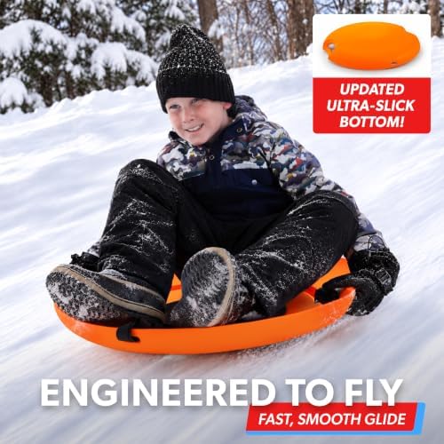GoSports 29 Inch Heavy Duty Snow Saucer Sled for Adults & Kids