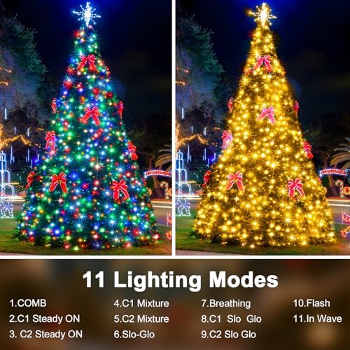328 FT 1000 LED String Lights Outdoor Indoor, Christams String Lights Waterproof 8 Modes & Timer, Fairy Lights Plug in for Bedroom, Weeding, Patio, Party, Holiday,Christmas Decor