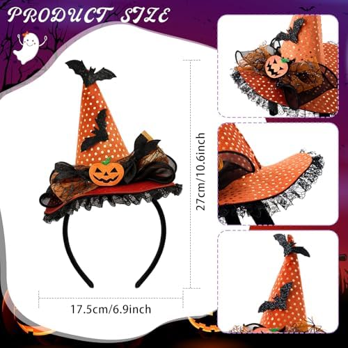 Maiteenly Halloween 4pcs Costume Set Pumpkin T Shirt Bat Headband Striped Tights Tutu Ballet Skirt for Women Halloween Party