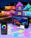 oneup 200FT Permanent Outdoor Lights for House, RGB Smart LED Eave Light IP67 Waterproof, DIY Scene Modes, App Voice Control, DIY Timer, for Christmas Holiday Party Outside Decor