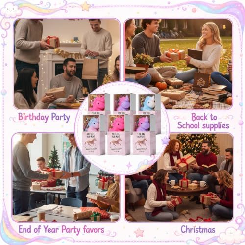25 Sets Positive Gifts Unicorn Support Party Favors with Boxes