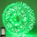 Pooqla 1000 LED Green Halloween Lights Indoor Outdoor Decorations, 328 ft String Lights Plug in with Timer, 8 Modes Waterproof Clear Wire Twinkle Fairy Lights for Bedroom Xmas Tree Christmas Decor