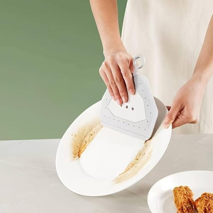 2-in-1 Garbage Cleaning Sweeper Scrubber with Dustpan, Desk Squeegee, Tabletop Desktop Brush, Wiper Broom Sweep, Dust Pan, Car Keyboard Household