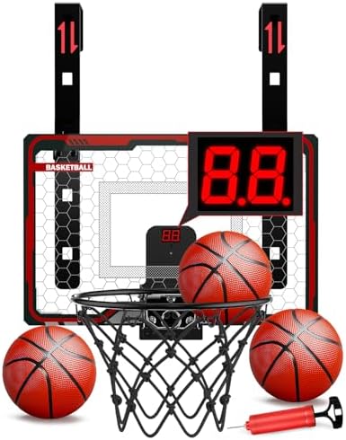 HopeRock Indoor Basketball Hoop for Kids, Mini Hoop Over the Door