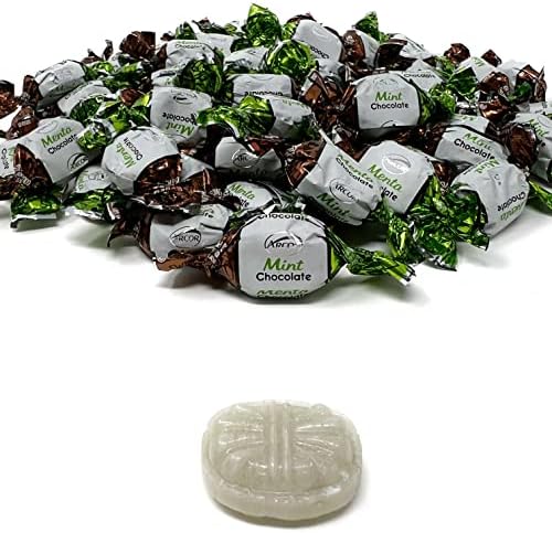 Chocolate Filled Mint Candy, Hard Candies, Vintage Assortment, 1 Lb