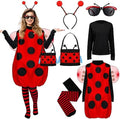 Janmercy Ladybug Costume Set Halloween Women Accessories set