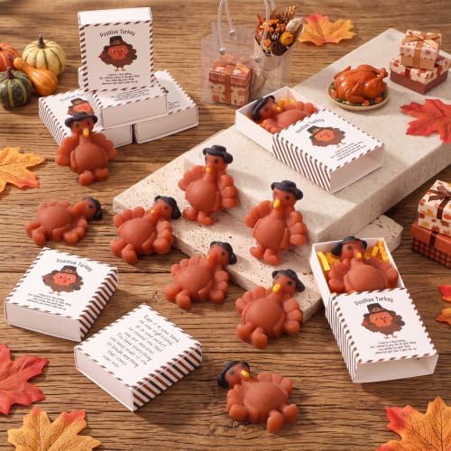 48 Sets Thanksgiving Positive Gifts Fall Turkey Party Favors