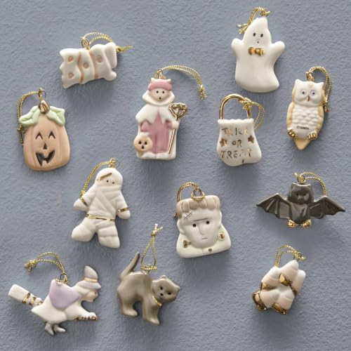 Lenox Trick-or-Treat Halloween Hangable Mini Ornament Set, 12-Piece