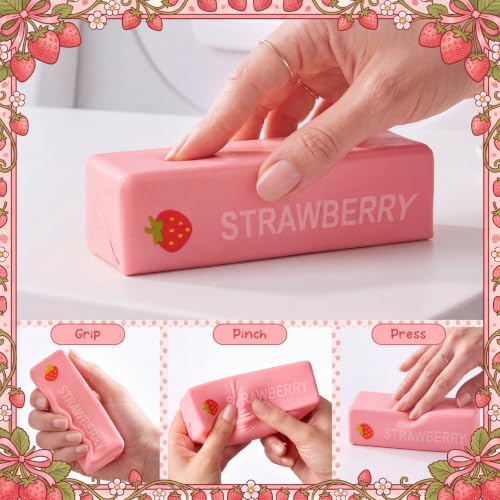 Meooeck 12 Pcs Strawberry Fidgets Balls for Adults Party Favors