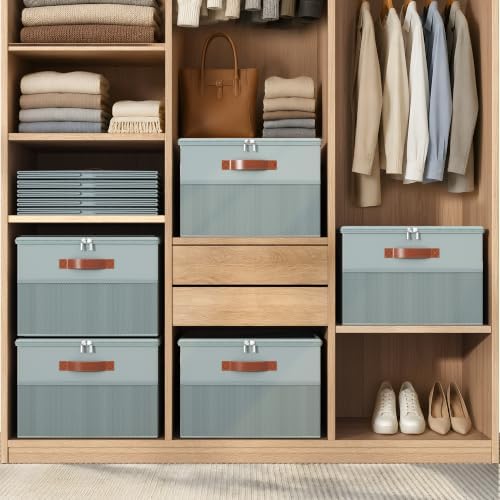 Shoe Organizer for Closet,2 Pack Foldable Shoe Storage Organizer Box Bin with Adjustable Dividers and Clear Cover, Fits up to 16-32 Pairs（Grey）