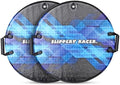 Slippery Racer Downhill Zeus Adults and Kids Foam Saucer Disc 1 Rider Snow Sled Toboggan with Handles, Midnight Hologram