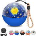 Memory Sphere Lamp, Crystal Ball Video Player 2.8" Memory Orbs Ornament 4GB Uploadable Videos & Photos, Personalized Unique Desk Night for Couples Friends Birthday Christmas (Blue Memory Orb)