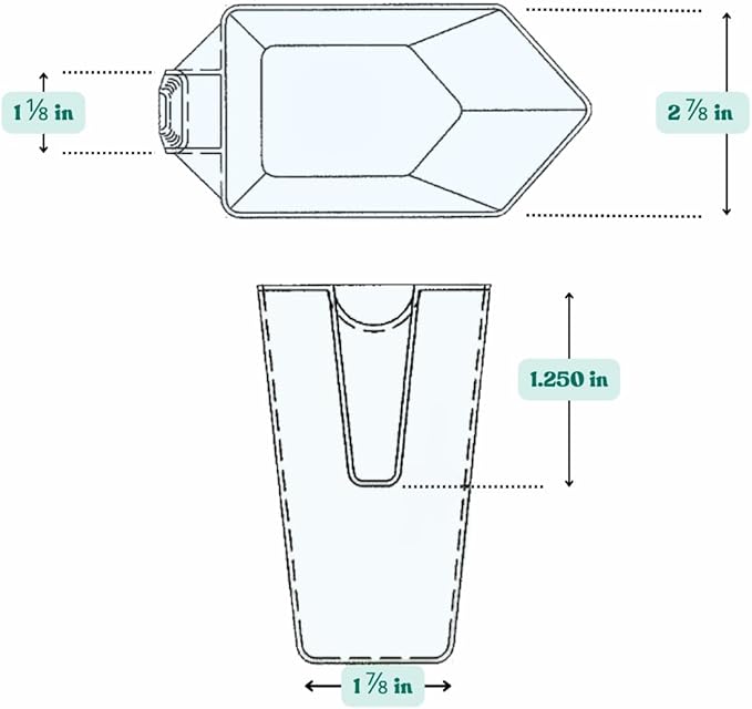 2 Cup (1 Pint | 16 Oz. | 500 mL) Scoop for Coffee, Protein Powder, Pet Food, Spices, Grains and Dry Goods – Plastic Food-Grade, BPA-Free Measuring Cup (Pack of 100)