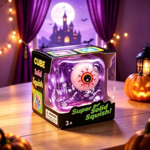 Halloween Ghost Bao Glitter-Squishy Stress Balls with Steamer Halloween Skull Slow-Rise Basket Stuffer Party Favors & Adult(#4)