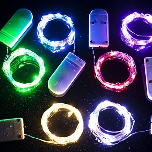 Brightown 12 Pack Christmas Blue White Fairy Lights Battery Operated
