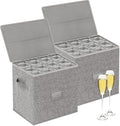 Kukikan Champaign Flute Storage Holder, Hard Shell, 2 Pack for 24 Glass