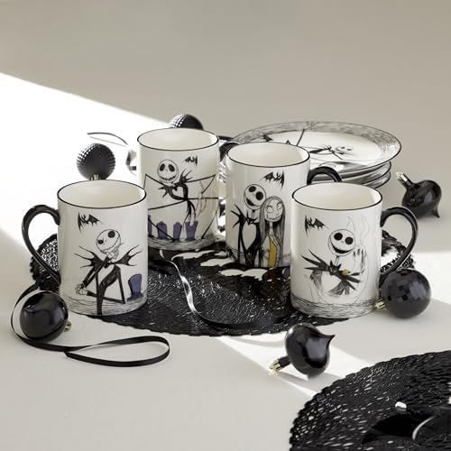 Lenox Nightmare Before Christmas Porcelain Halloween Mug Set for 4