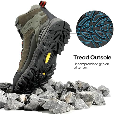 NORTIV 8 Men's Waterproof Lightweight Hiking Boots