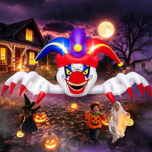 Kalolary 11FT Long Halloween Inflatables Clown Outdoor Decorations