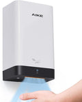 AIKE Compact Hand Dryer for Home Bathroom, Cover ABS Polycarbonate Design, 110V White Model AK2822